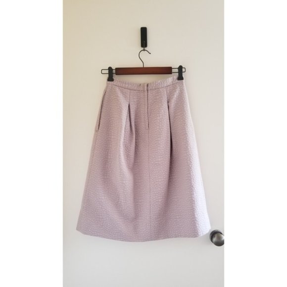 H&M Textured Pleated Lilac Midi Skirt - Picture 2 of 3